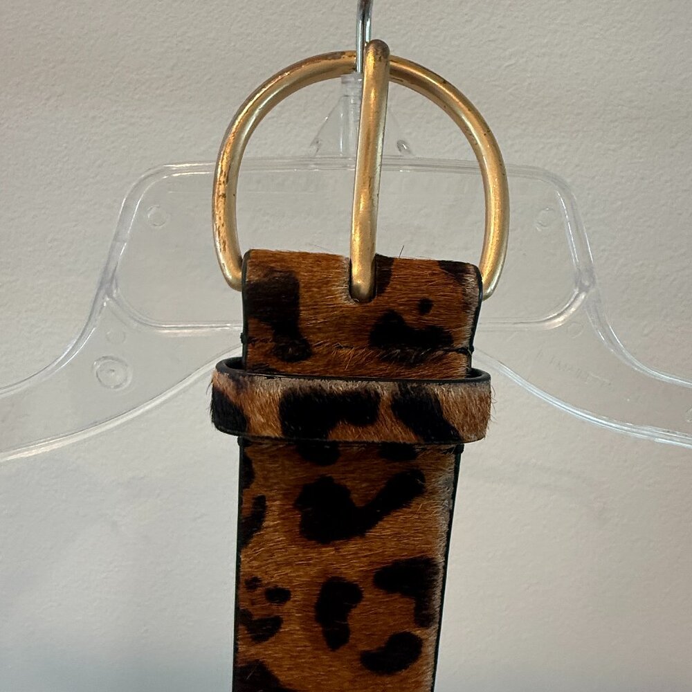 CAbi Leopard Print Calf Hair Belt – Medium